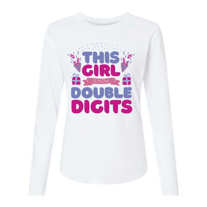 This Girl Is Now Double Digits 10th Birthday Gift Womens Cotton Relaxed Long Sleeve T-Shirt