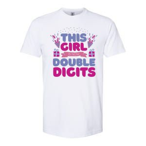 This Girl Is Now Double Digits 10th Birthday Gift Softstyle CVC T-Shirt