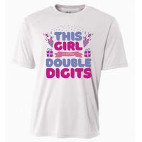 This Girl Is Now Double Digits 10th Birthday Gift Cooling Performance Crew T-Shirt