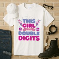 This Girl Is Now Double Digits 10th Birthday Gift Tall T-Shirt
