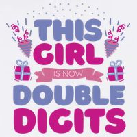 This Girl Is Now Double Digits 10th Birthday Gift Tall T-Shirt