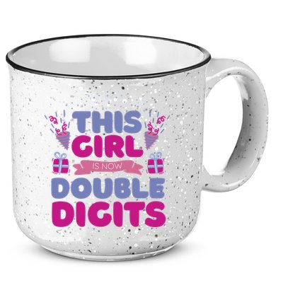 This Girl Is Now Double Digits 10th Birthday Gift 15oz Campfire Ceramic Mug