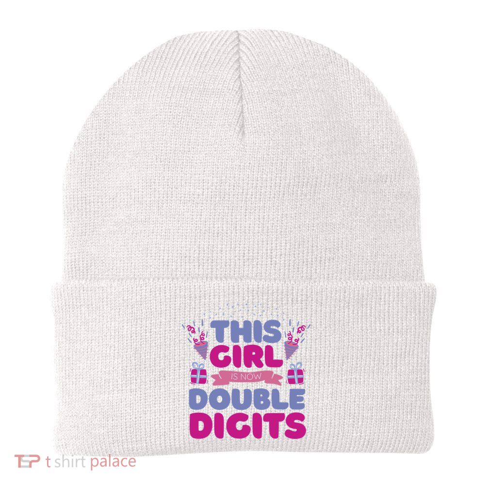 This Girl Is Now Double Digits 10th Birthday Gift Knit Cap Winter Beanie