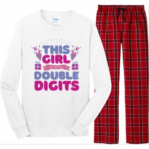 This Girl Is Now Double Digits 10th Birthday Gift Long Sleeve Pajama Set