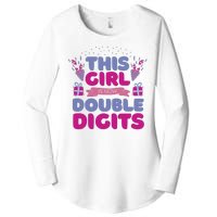 This Girl Is Now Double Digits 10th Birthday Gift Women's Perfect Tri Tunic Long Sleeve Shirt