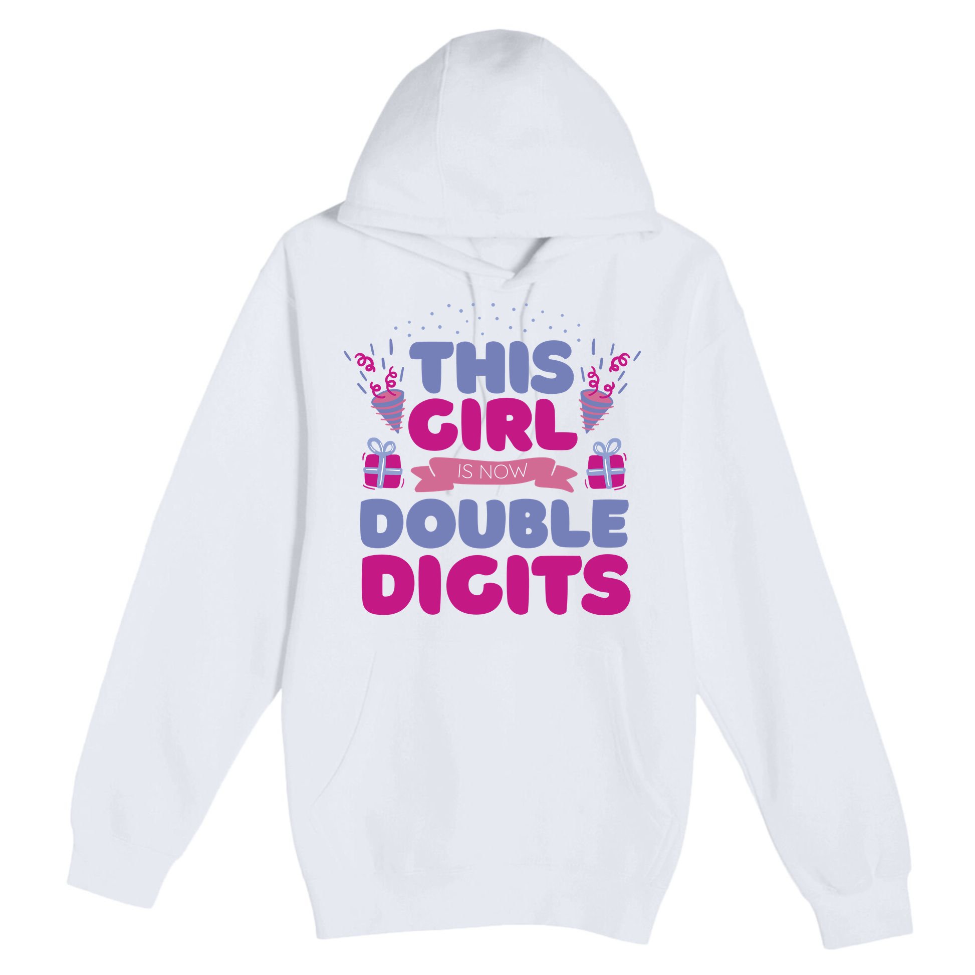 This Girl Is Now Double Digits 10th Birthday Gift Premium Pullover Hoodie