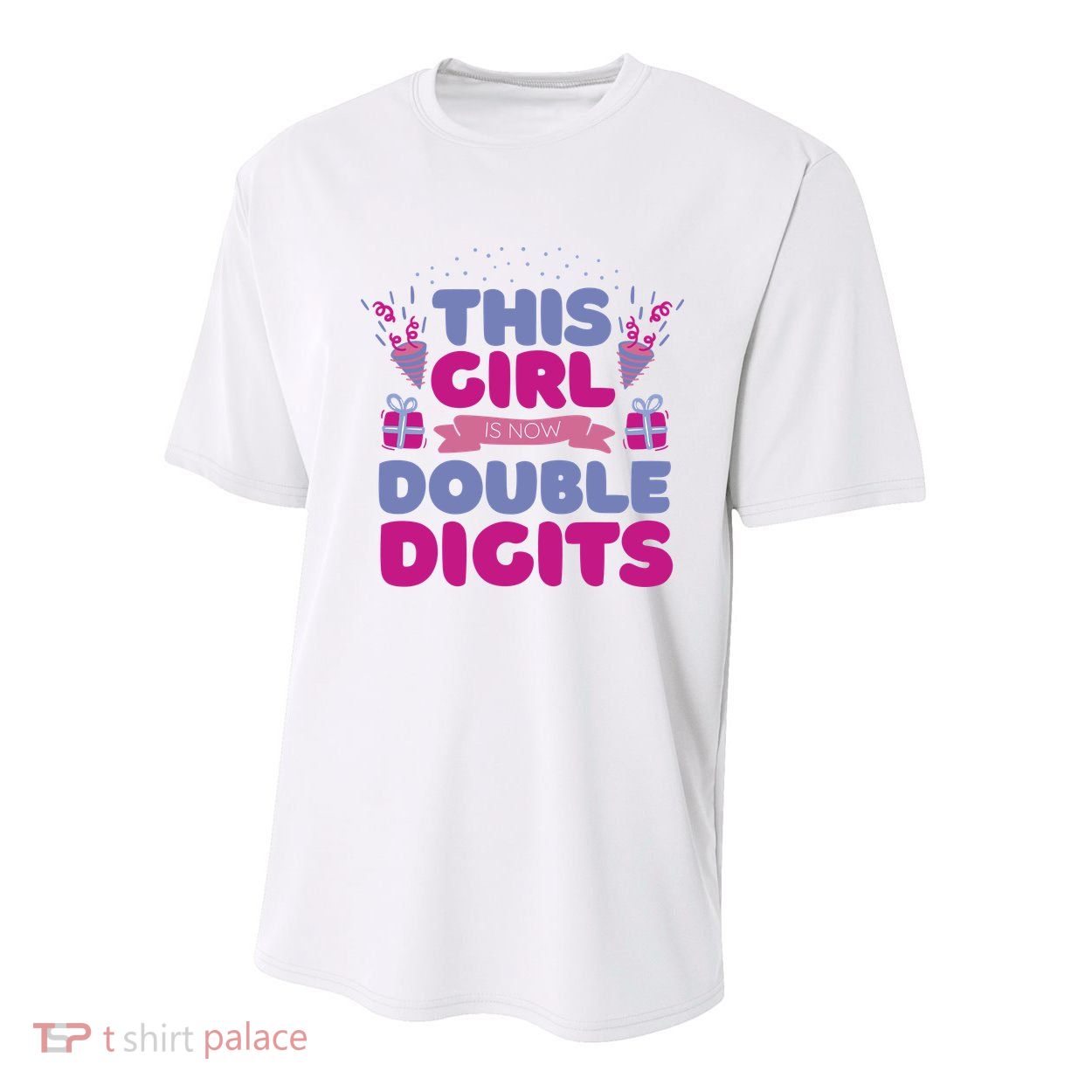 This Girl Is Now Double Digits 10th Birthday Gift Youth Performance Sprint T-Shirt