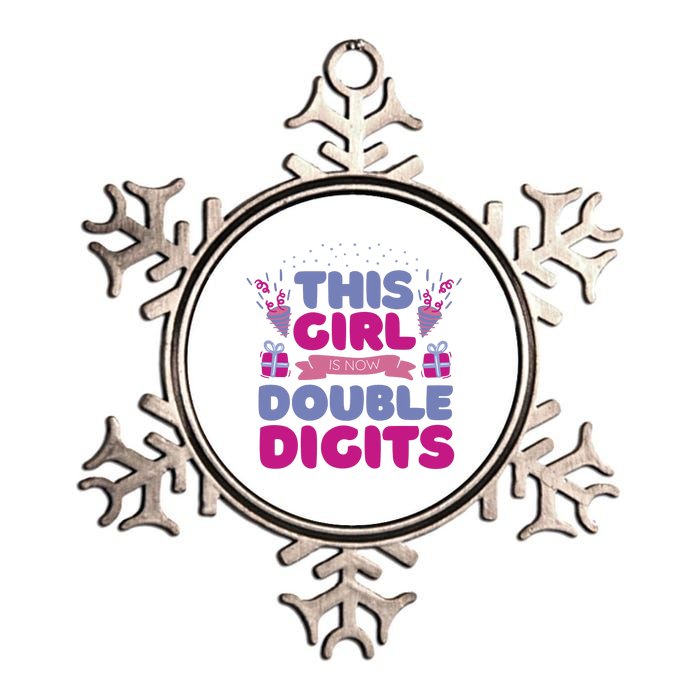 This Girl Is Now Double Digits 10th Birthday Gift Metallic Star Ornament