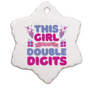 This Girl Is Now Double Digits 10th Birthday Gift Ceramic Star Ornament