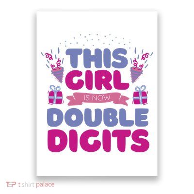 This Girl Is Now Double Digits 10th Birthday Gift Poster