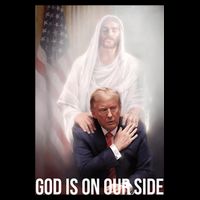 Trump God Is On Our Side Jesus Drawstring Bag