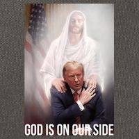 Trump God Is On Our Side Jesus Cotton Canvas Backpack