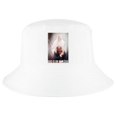 Trump God Is On Our Side Jesus Cool Comfort Performance Bucket Hat