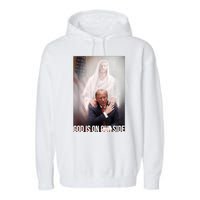 Trump God Is On Our Side Jesus Garment-Dyed Fleece Hoodie