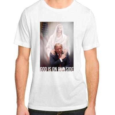 Trump God Is On Our Side Jesus Adult ChromaSoft Performance T-Shirt