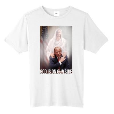 Trump God Is On Our Side Jesus Tall Fusion ChromaSoft Performance T-Shirt