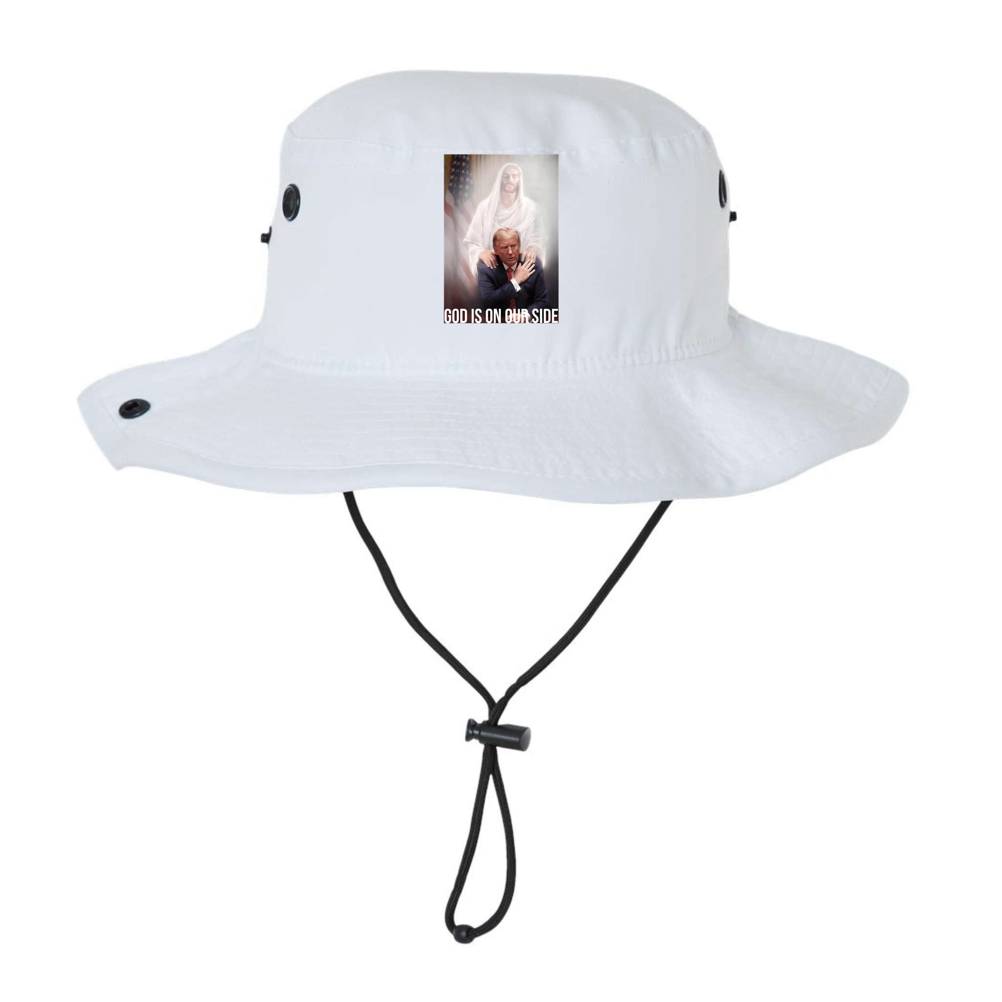 Trump God Is On Our Side Jesus Bucket Hat