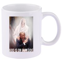 Trump God Is On Our Side Jesus 11oz C Handle Ceramic Mug