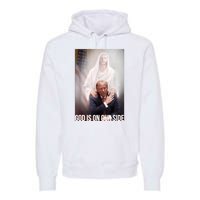 Trump God Is On Our Side Jesus Premium Hoodie