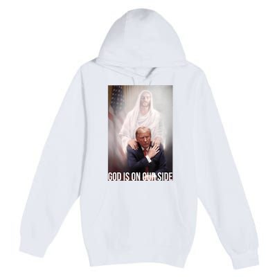 Trump God Is On Our Side Jesus Premium Pullover Hoodie