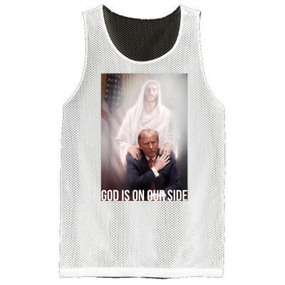 Trump God Is On Our Side Jesus Mesh Reversible Basketball Jersey Tank