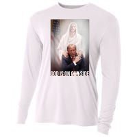 Trump God Is On Our Side Jesus Cooling Performance Long Sleeve Crew