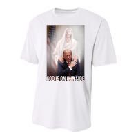 Trump God Is On Our Side Jesus Performance Sprint T-Shirt