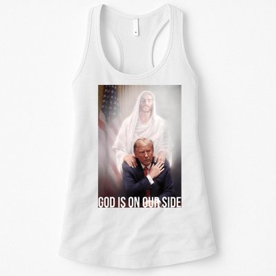 Trump God Is On Our Side Jesus Womens Tank Top
