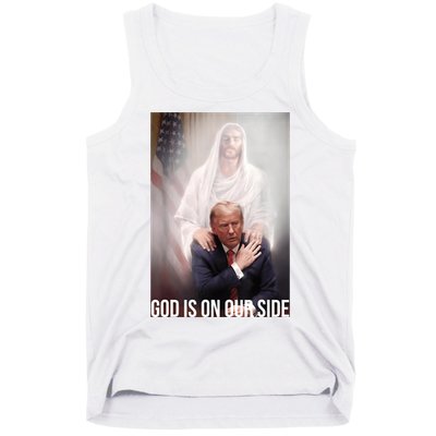 Trump God Is On Our Side Jesus Tank Top