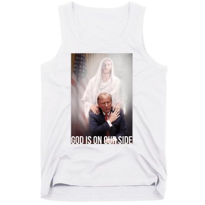 Trump God Is On Our Side Jesus Tank Top