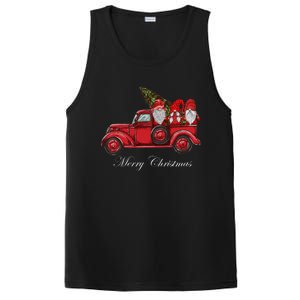 Three Gnomes In Red Truck With Merry Christmas Tree PosiCharge Competitor Tank