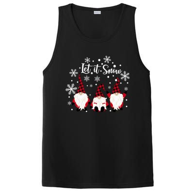 Three Gnomes In Red Letitsnow Gnome Christmas Funny Gift PosiCharge Competitor Tank