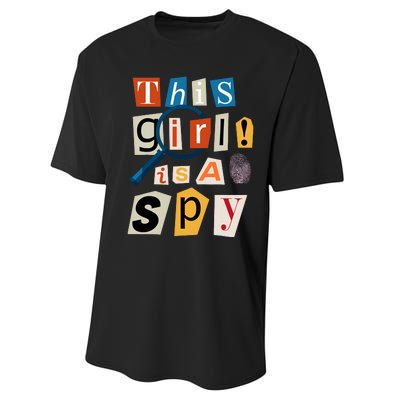 This Girl Is A Spy Funny Detective Costume Secret Agent Performance Sprint T-Shirt