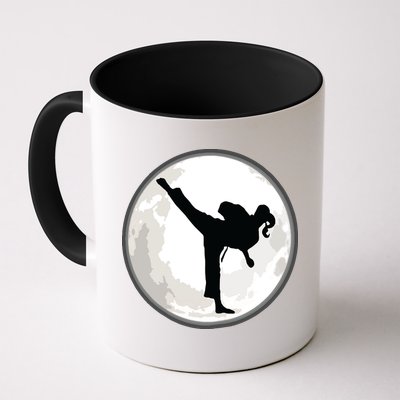 Taekwondo Girl In The Moon Tee Mug