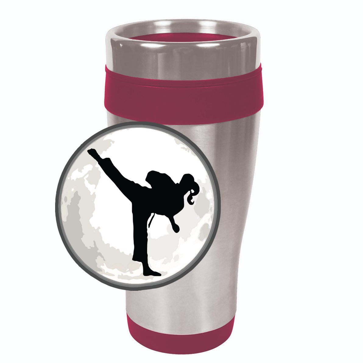 Taekwondo Girl In The Moon Tee 15oz Campfire Ceramic Mug