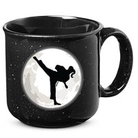 Taekwondo Girl In The Moon Tee 15oz Campfire Ceramic Mug