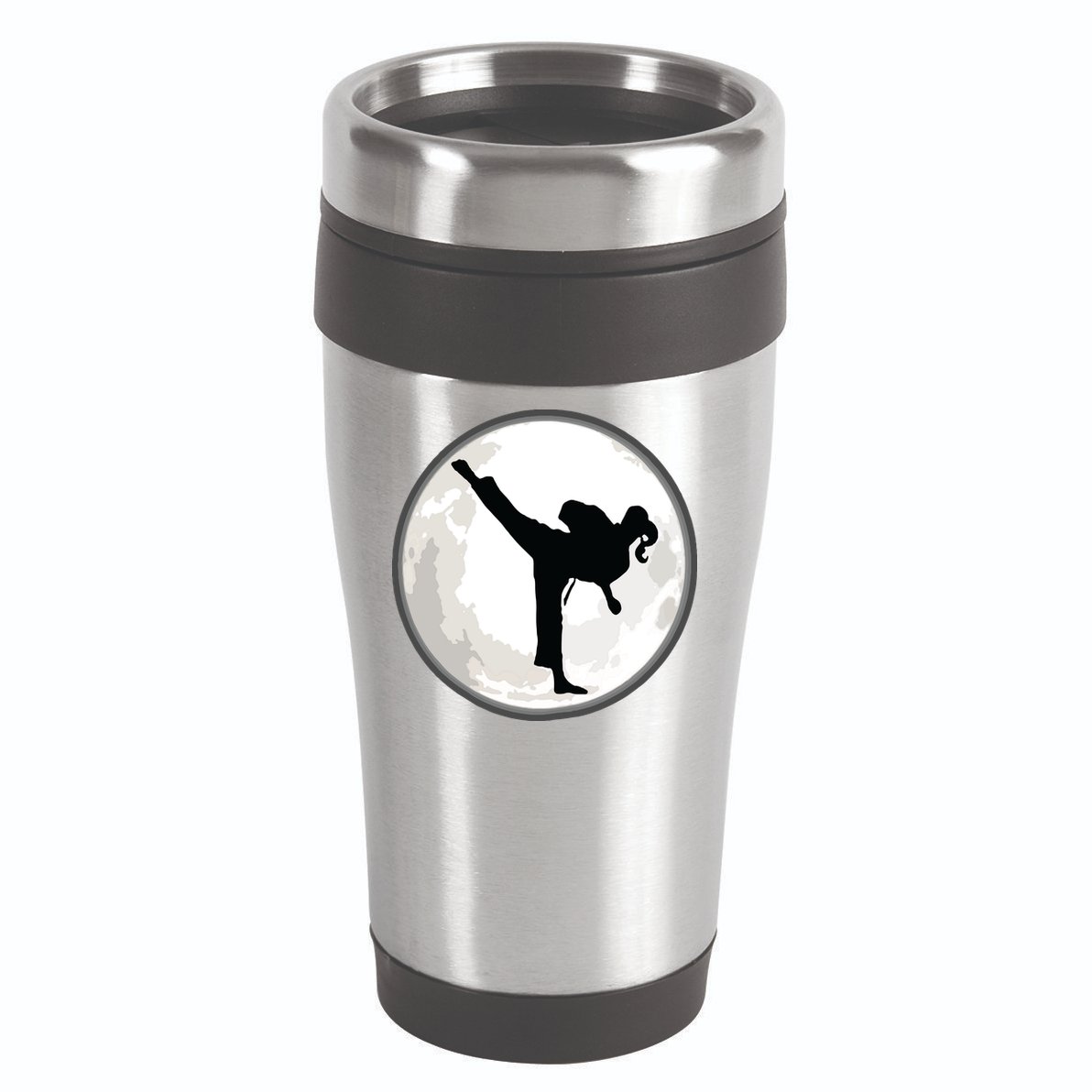 Taekwondo Girl In The Moon Tee 16oz Travel Tumbler