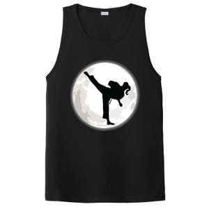 Taekwondo Girl In The Moon Tee PosiCharge Competitor Tank