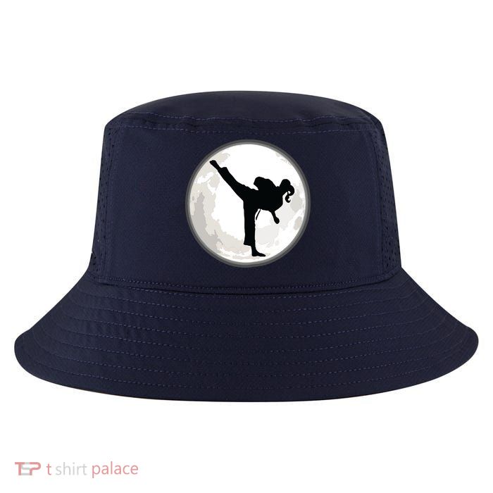 Taekwondo Girl In The Moon Tee Cool Comfort Performance Bucket Hat