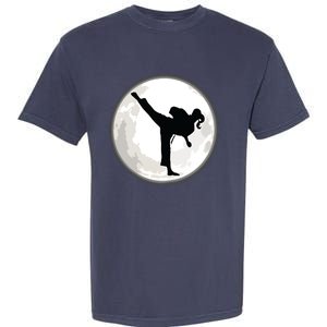 Taekwondo Girl In The Moon Tee Garment-Dyed Heavyweight T-Shirt