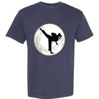 Taekwondo Girl In The Moon Tee Garment-Dyed Heavyweight T-Shirt