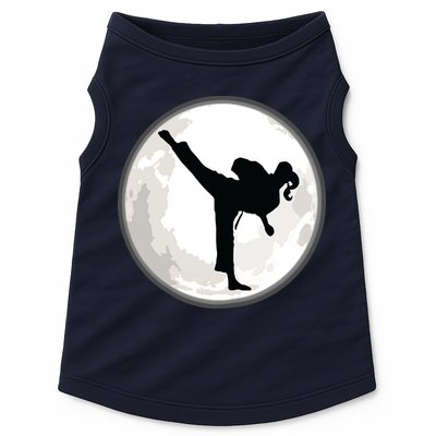 Taekwondo Girl In The Moon Tee Doggie Tank