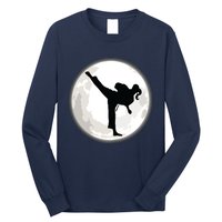 Taekwondo Girl In The Moon Tee Long Sleeve Shirt