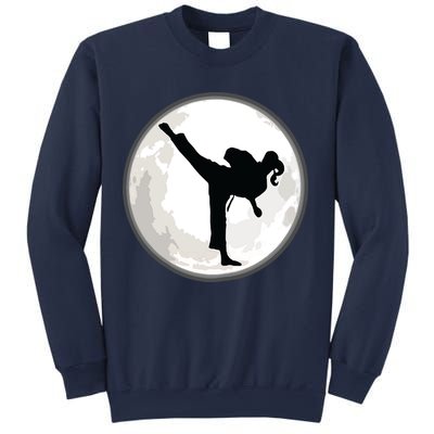 Taekwondo Girl In The Moon Tee Sweatshirt
