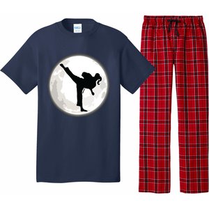 Taekwondo Girl In The Moon Tee Pajama Set