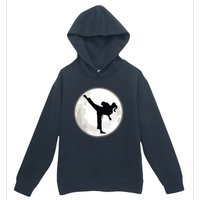 Taekwondo Girl In The Moon Tee Urban Pullover Hoodie