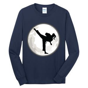 Taekwondo Girl In The Moon Tee Tall Long Sleeve T-Shirt