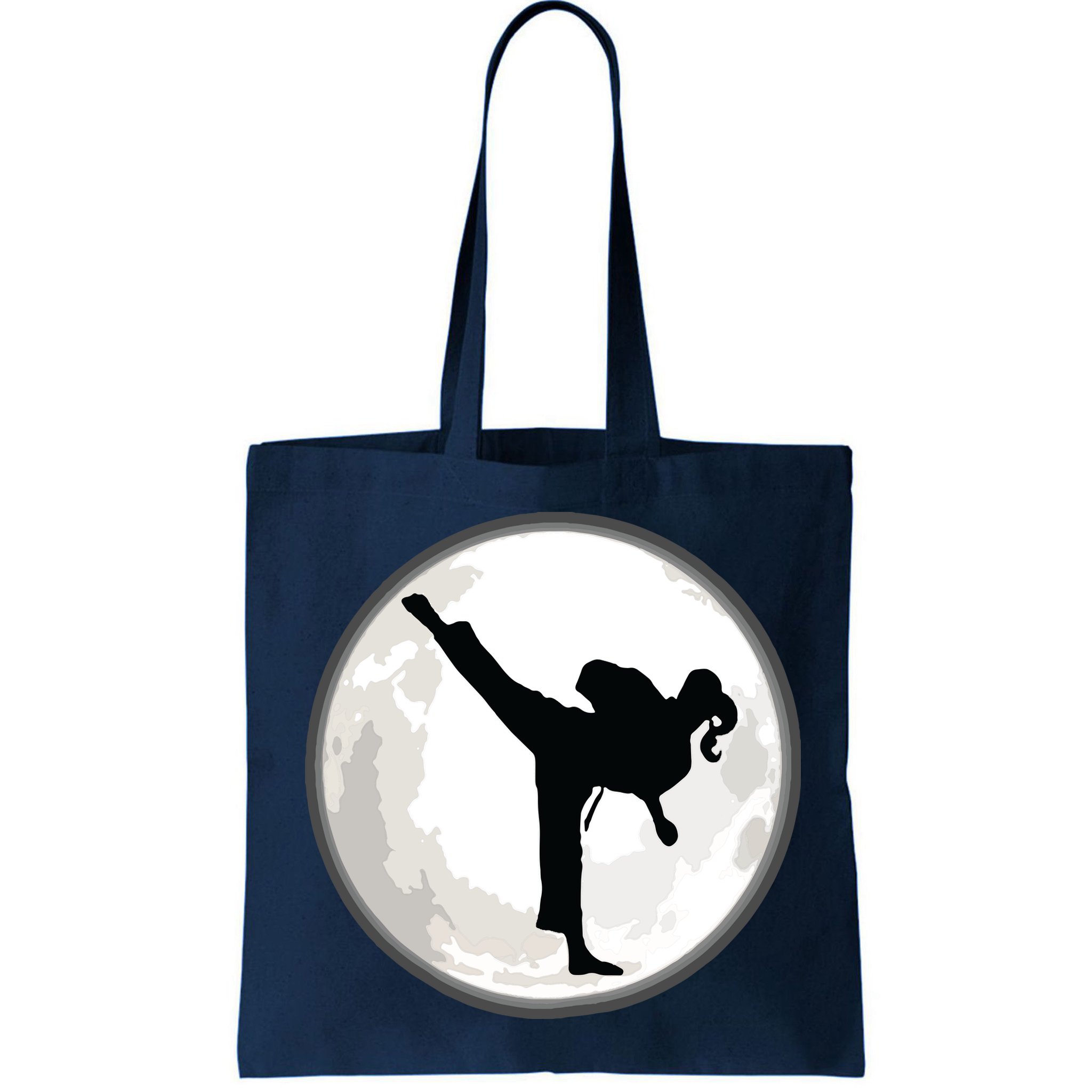 Taekwondo Girl In The Moon Tee Bag