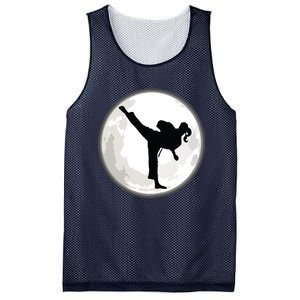 Taekwondo Girl In The Moon Tee Mesh Reversible Basketball Jersey Tank