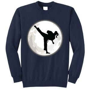 Taekwondo Girl In The Moon Tee Tall Sweatshirt